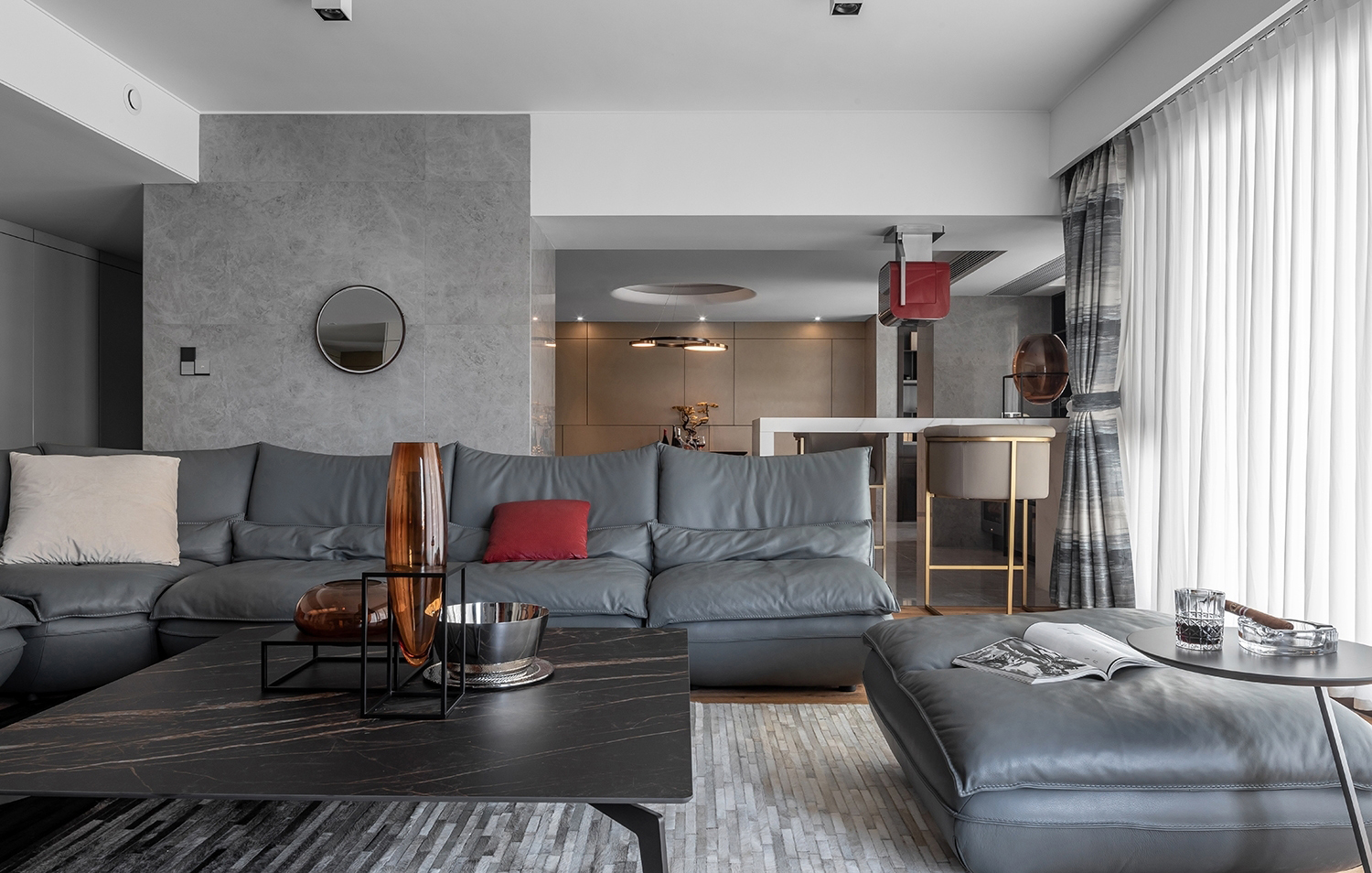 南京220㎡大平層輕奢風(fēng)格裝修 盡顯高級(jí)風(fēng)范