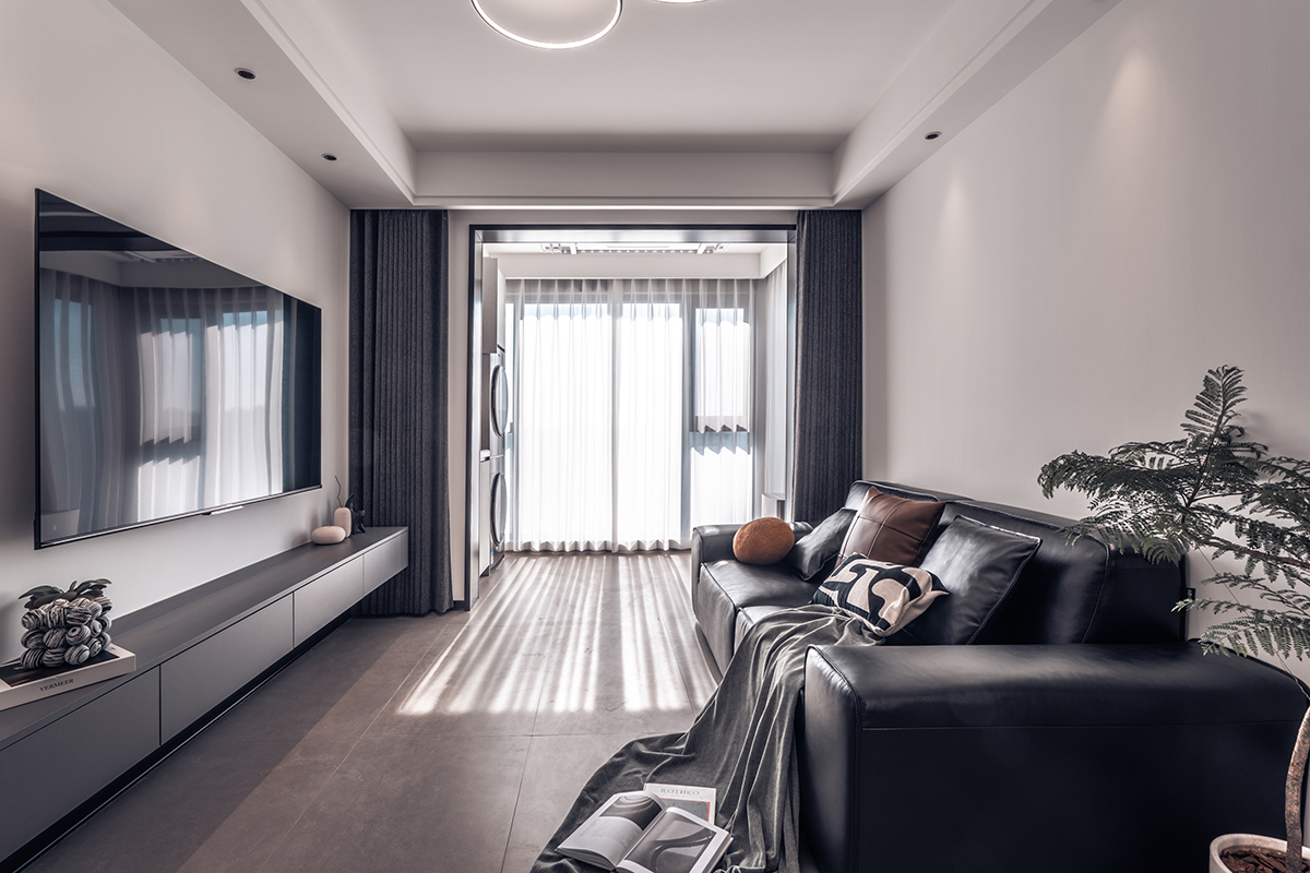 觀泓雅苑新房裝修，簡約黑白灰搭配有品質(zhì)