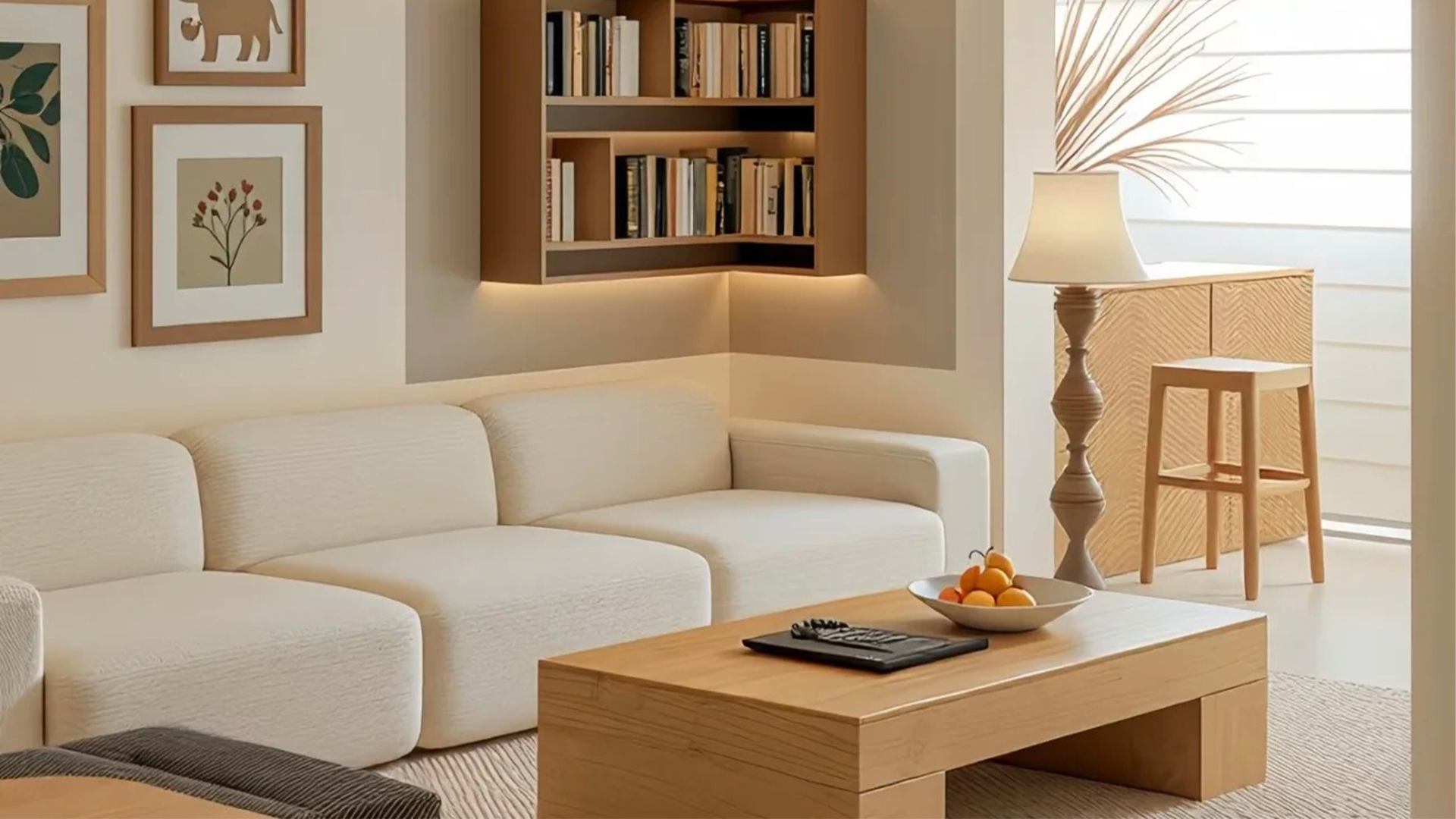 原木風(fēng)舒適沙發(fā)窩藏倦意，木質(zhì)香氣縈繞身心間